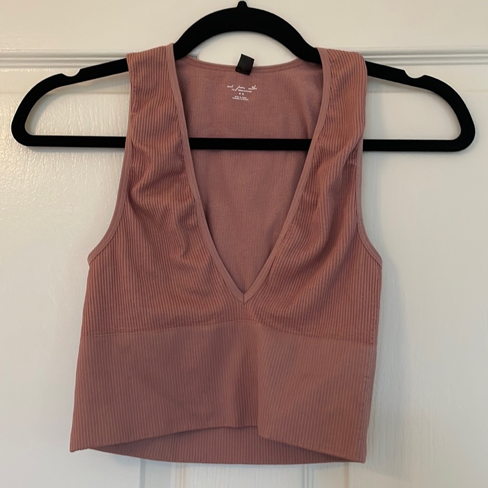 Urban Outfitters - M - mauve deep V bralette